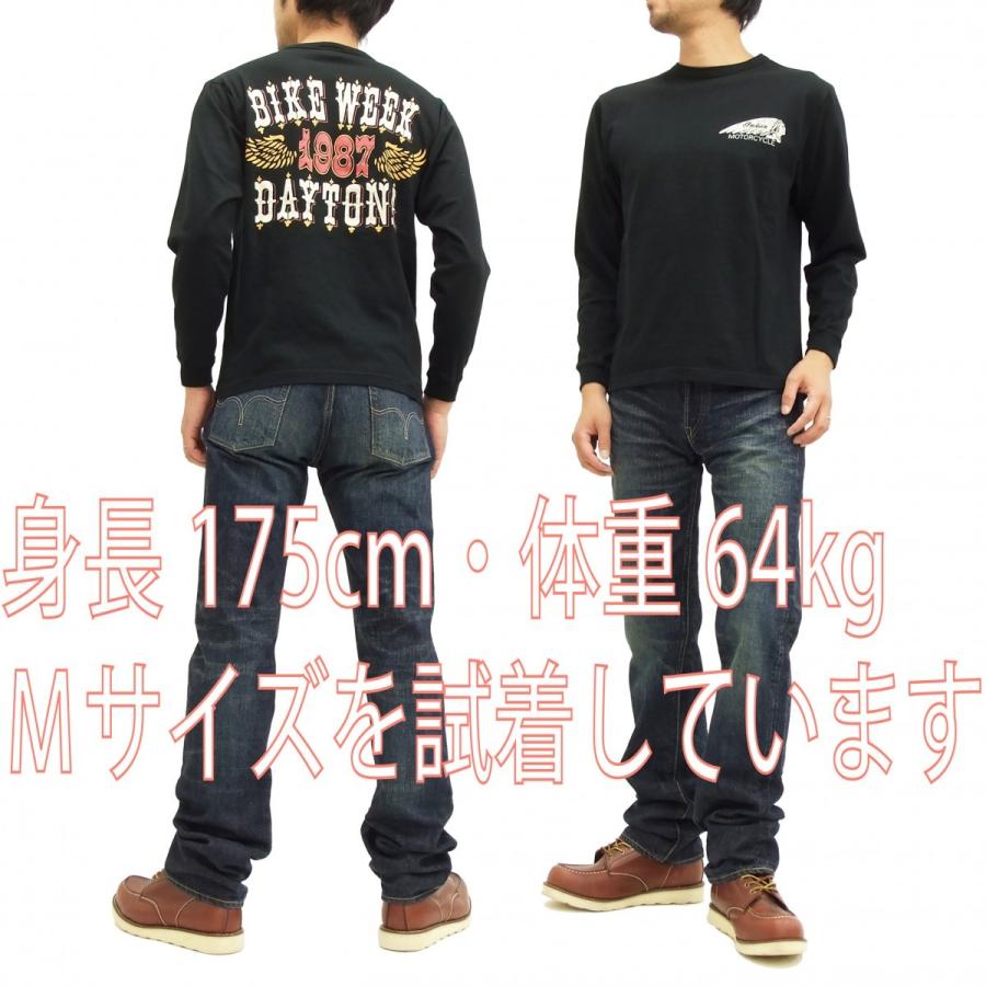 Indian Motorcycle インディアンモーターサイクル 長袖Tシャツ IM67103 東洋エンタープライズ BIKE WEEK ロンT 黒 新品｜rodeomatubara｜02