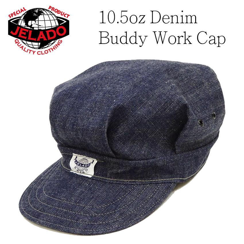 JELADO ジェラード 10.5oz デニム バディ ワークキャップ 青タグ JELADO ジェラード 10.5oz デニム バディ ワークキャップ 青タグ
