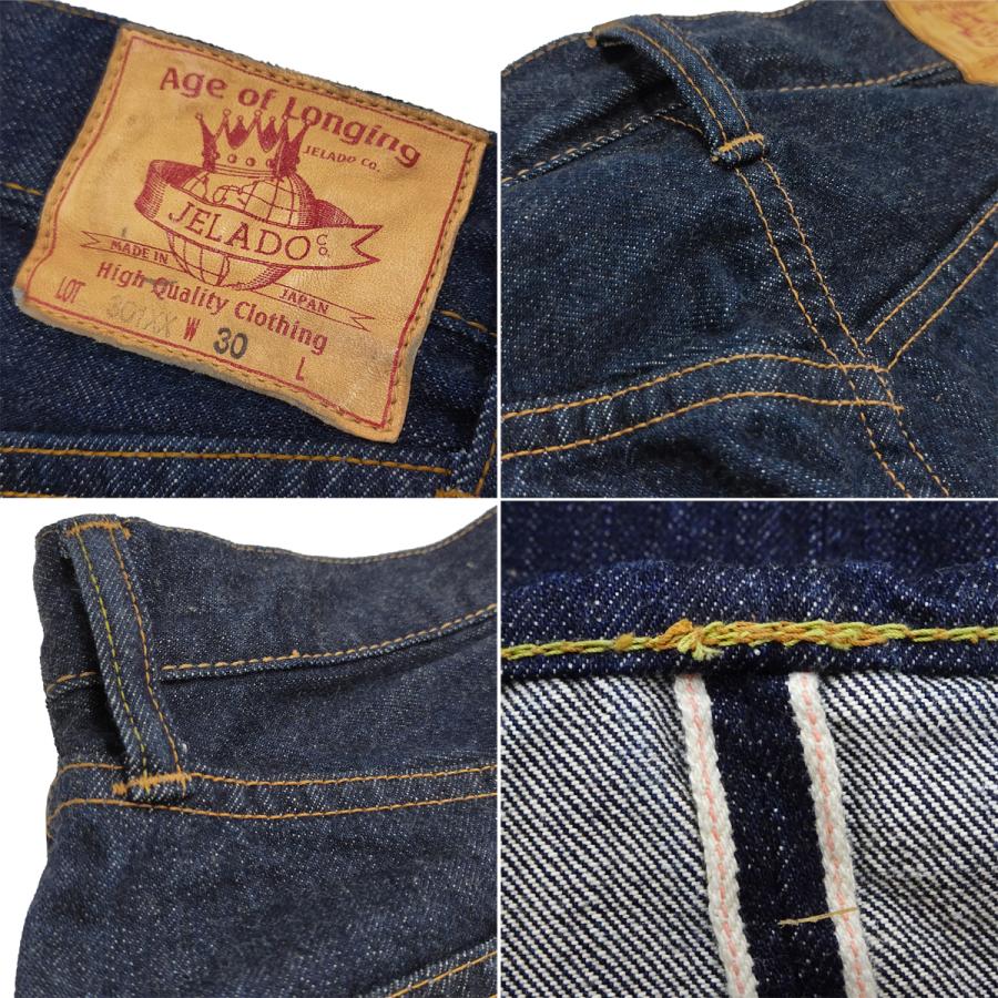 JELADO ジェラード Age of Longing 301XX デニムパンツ 14oz 白 JELADO ジェラード Age of Longing 301XX デニムパンツ 14oz 白