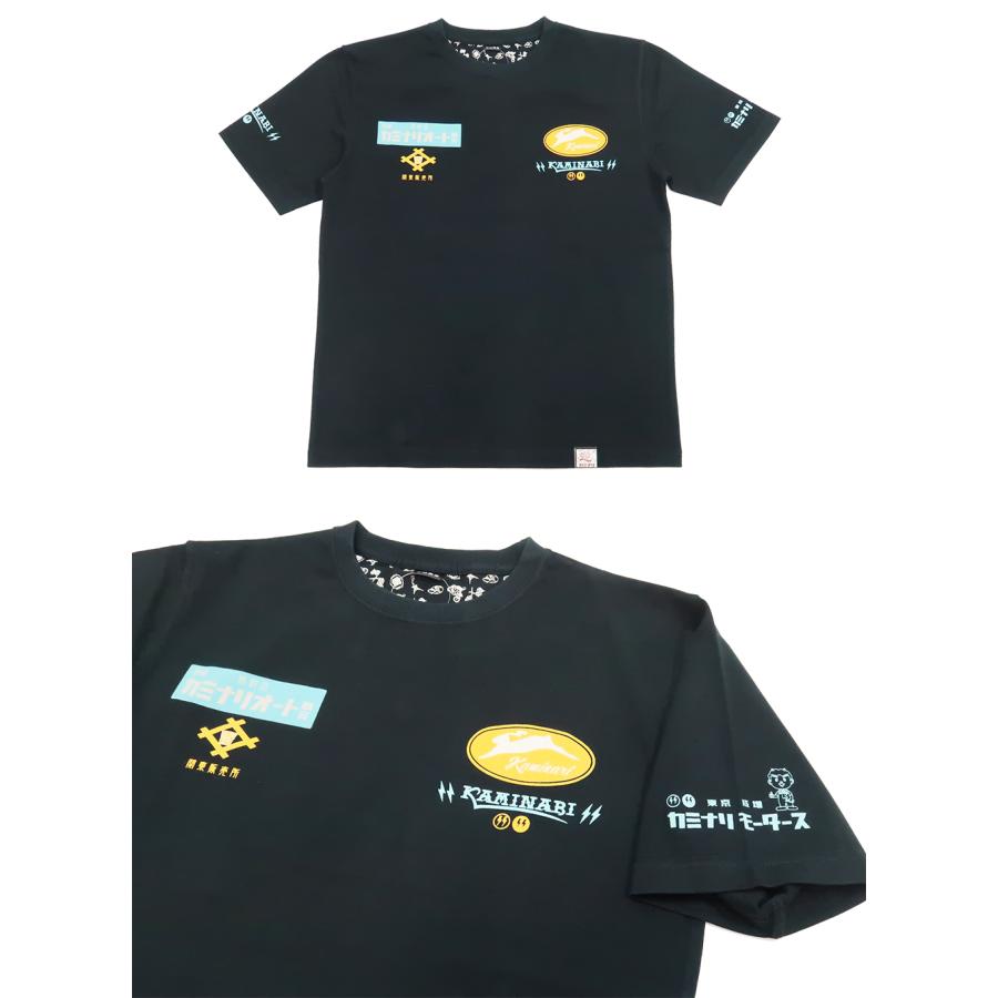 カミナリ Tシャツ KAMINARI 半袖Tシャツ 昭和名作スクーター 鉄スク レトロバイク エフ商会 KMT-229 新品｜rodeomatubara｜04