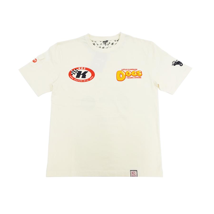 送料無料！　カミナリモータース　KMT-235　Tシャツ　オフホワイト　Lサイズ TEDMAN（テッドマン） カミナリモータース Tシャツ KAMINARI ドッグス