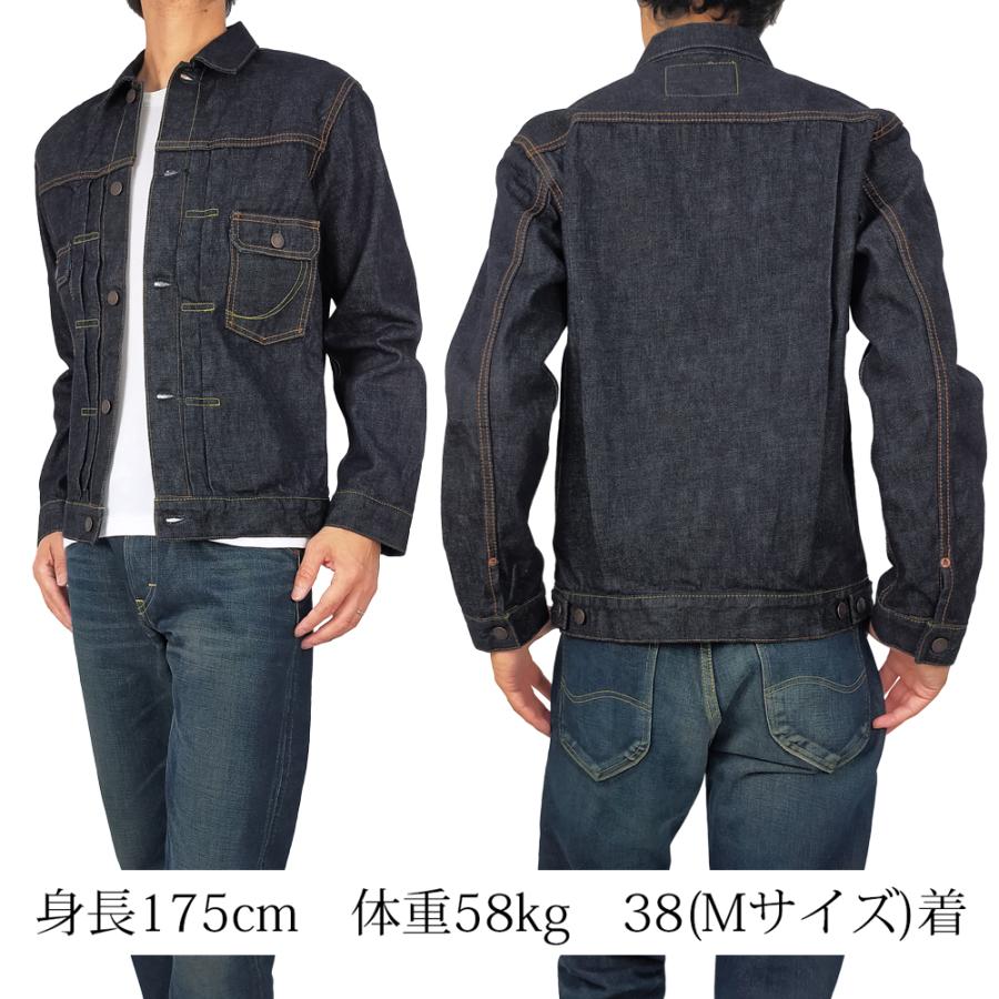 桃太郎ジーンズ 銅丹レーベル デニムジャケット Momotaro Jeans 桃ステッチ 2nd Gジャン 特濃インディゴ MJ2103 新品｜rodeomatubara｜04