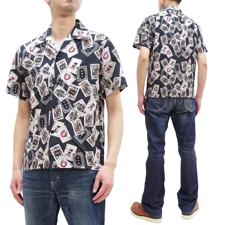 桃太郎ジーンズ アロハシャツ Momotaro Jeans トランプデザイン 桃太郎ジーンズ アロハシャツ Momotaro Jeans トランプデザイン