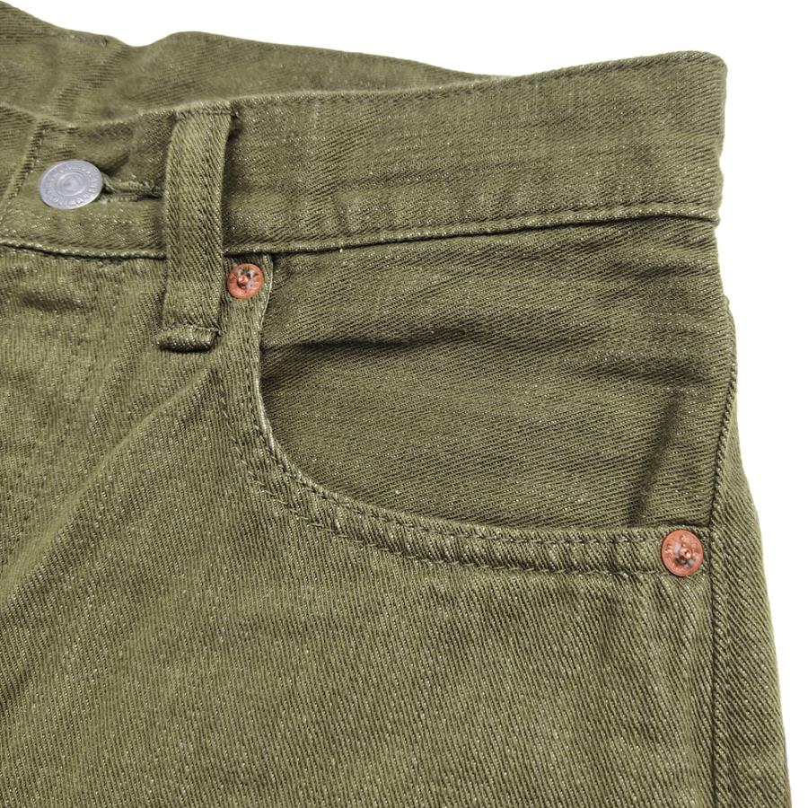 桃太郎ジーンズ（MOMOTARO JEANS） グリーンデニムパンツ Momotaro