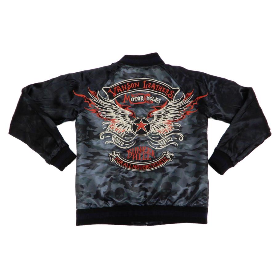 VANSON USA 日本 スカジャン 限定版 2面使う unisex y2k VANSON バンソン スカジャン／ライダース リバーシブル