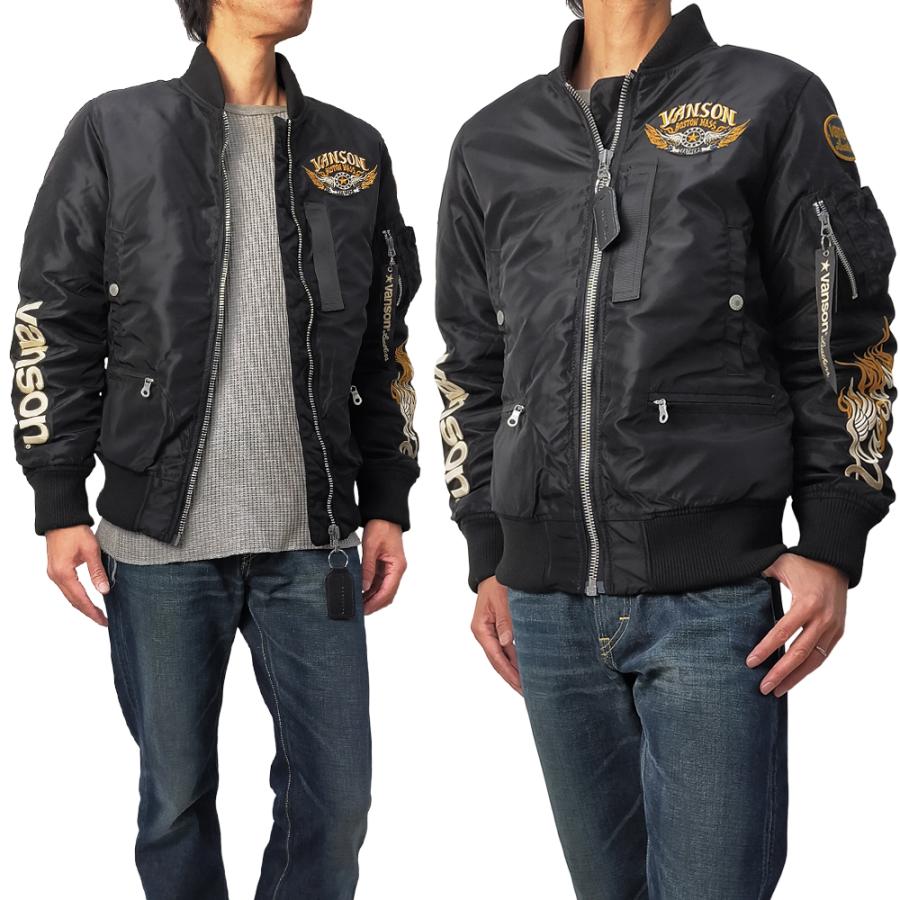 VANSON バンソン MA-1 フライトジャケット 着脱式フロントネック VANSON バンソン MA-1 フライトジャケット 着脱式フロントネック