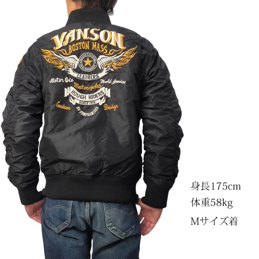 VANSON バンソン MA-1 フライトジャケット 着脱式フロントネック VANSON バンソン MA-1 フライトジャケット 着脱式フロントネック