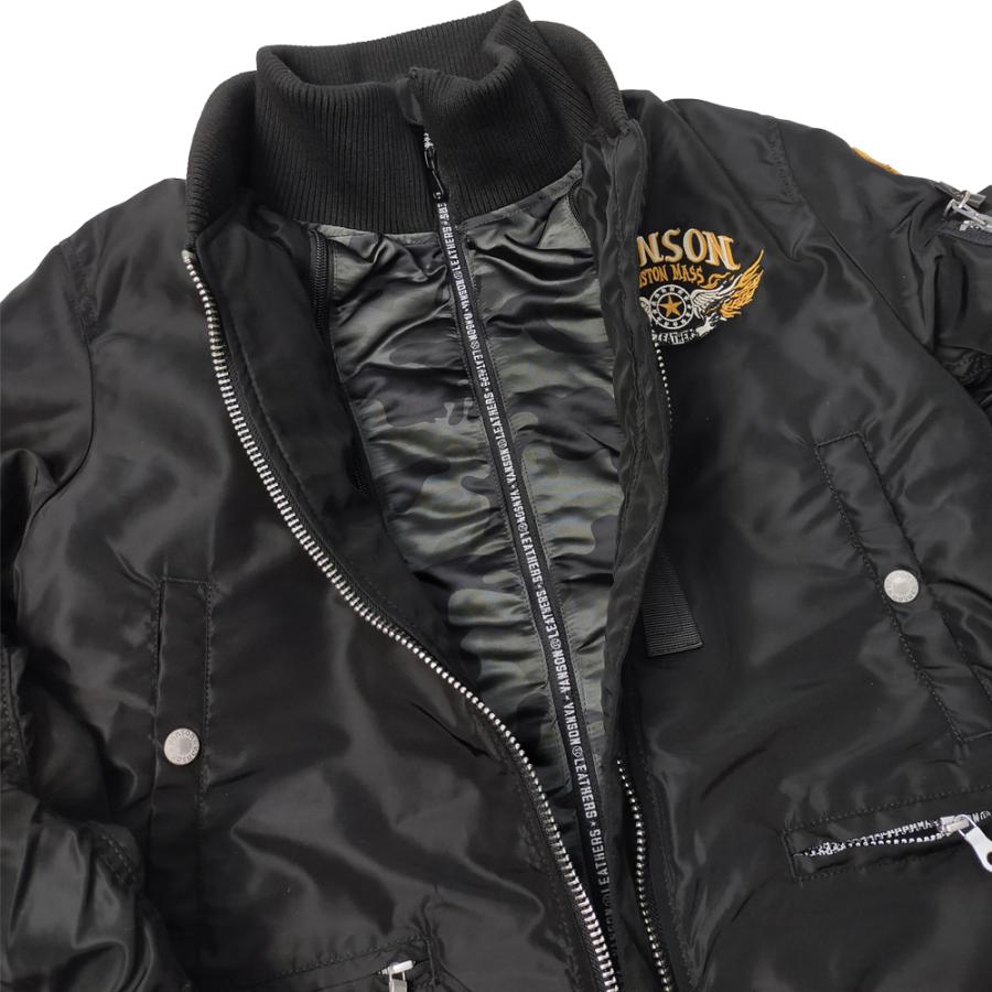 VANSON バンソン MA-1 フライトジャケット 着脱式フロントネック VANSON バンソン MA-1 フライトジャケット 着脱式フロントネック