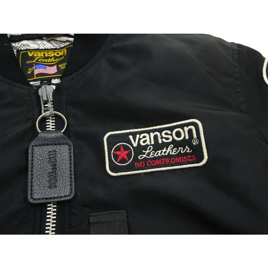 VANSON MA-1 フライトジャケット 刺繍ロゴ VANSON（バンソン） MA-1 フライトジャケット BOSTON DRAG STRIP 総