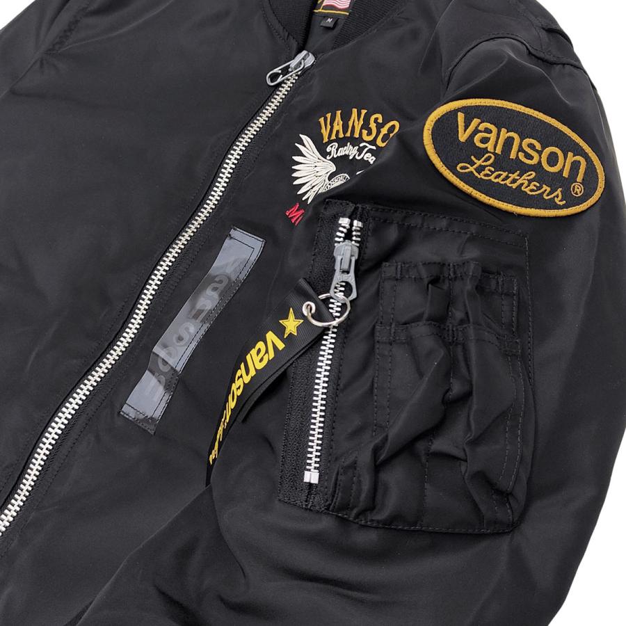 VANSON（バンソン） ライトMA-1 ナイロンジャケット 総刺繍 ワッペン