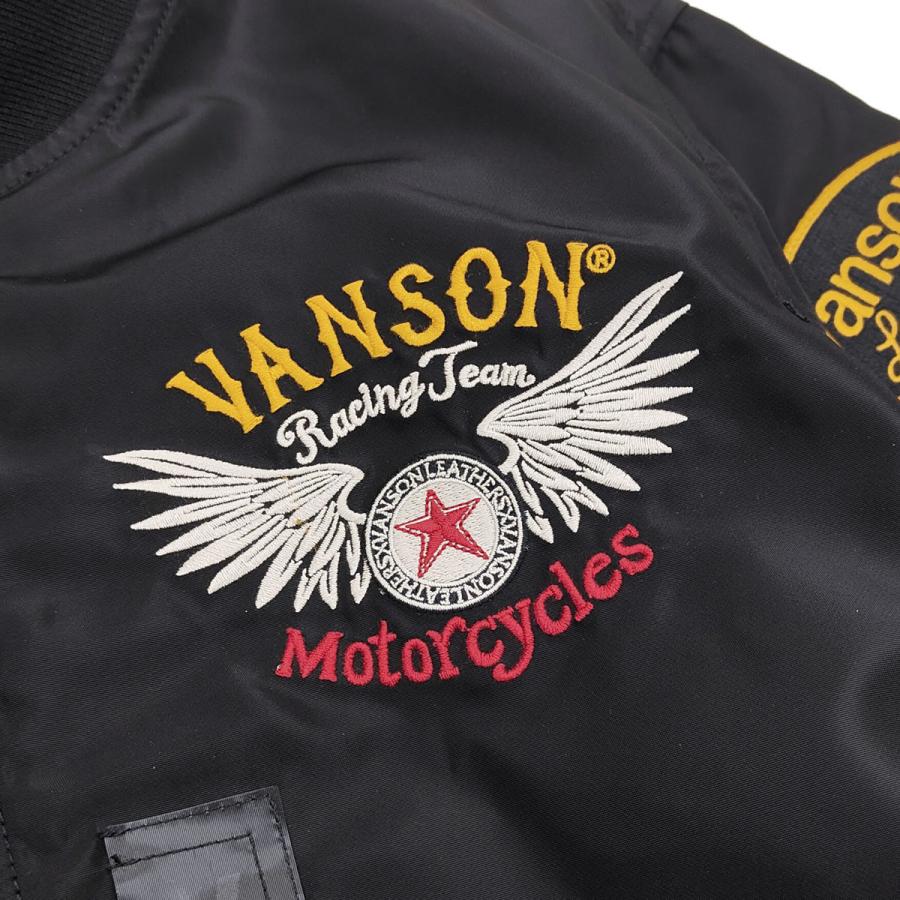 VANSON（バンソン） ライトMA-1 ナイロンジャケット 総刺繍 ワッペン