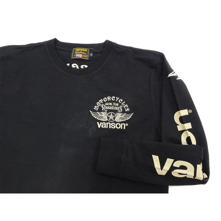 VANSON（バンソン） 長袖Tシャツ ロンT フライングスター刺繍 NVLT