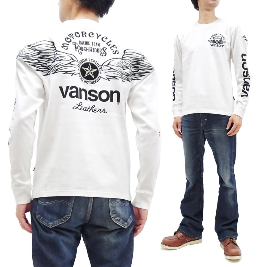 VANSON（バンソン） 長袖Tシャツ ロンT フライングスター刺繍 NVLT 