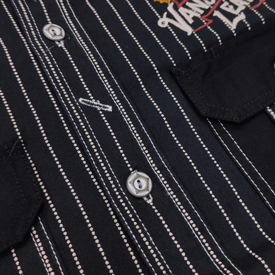 VANSON（バンソン） ウォバッシュストライプ ワークシャツ ツイル 長袖
