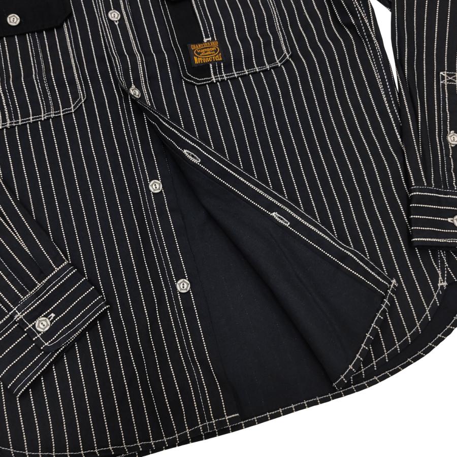 VANSON（バンソン） ウォバッシュストライプ ワークシャツ ツイル 長袖
