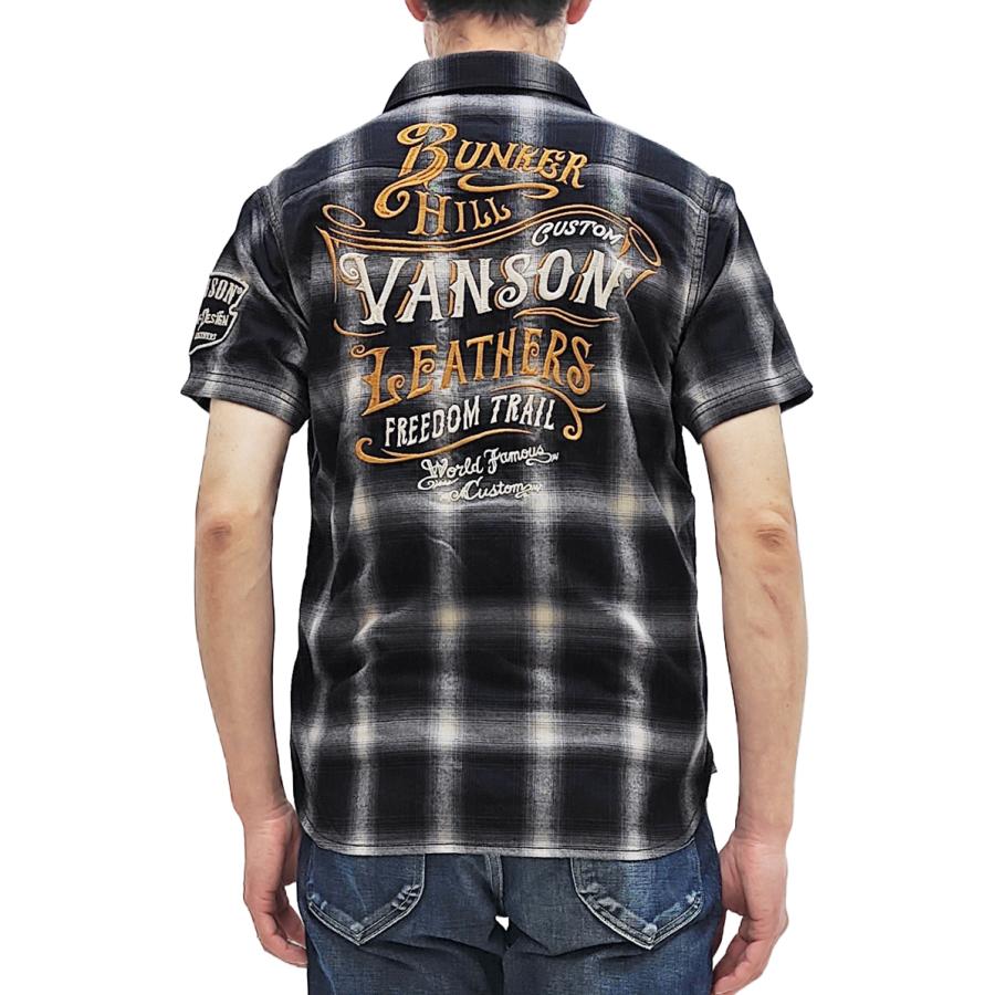 ＊VANSON レオパード 切替 刺繍 ワッペン 開襟 半袖シャツ XL VANSON（バンソン） 72h限定pMAX17倍!5/11pm23:59迄 トリプルスター