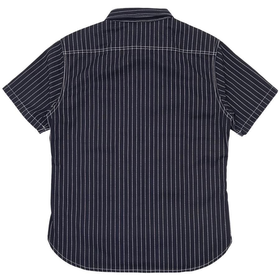 VANSON（バンソン） ウォバッシュストライプ ワークシャツ ツイル 半袖
