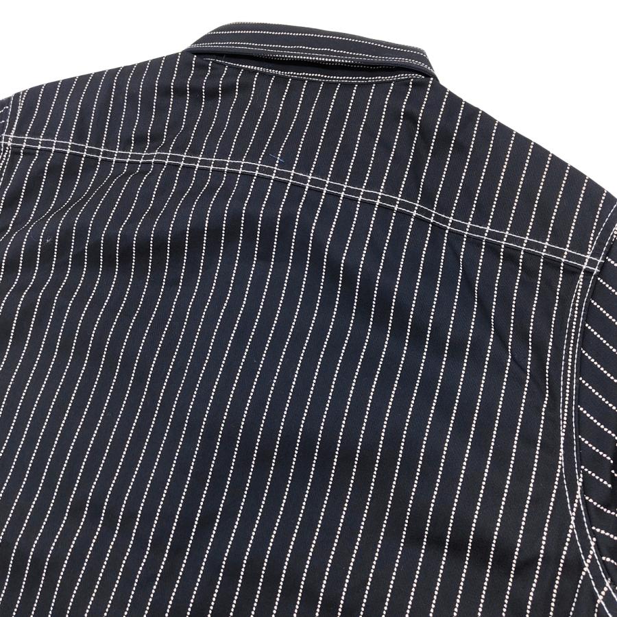VANSON（バンソン） ウォバッシュストライプ ワークシャツ ツイル 半袖