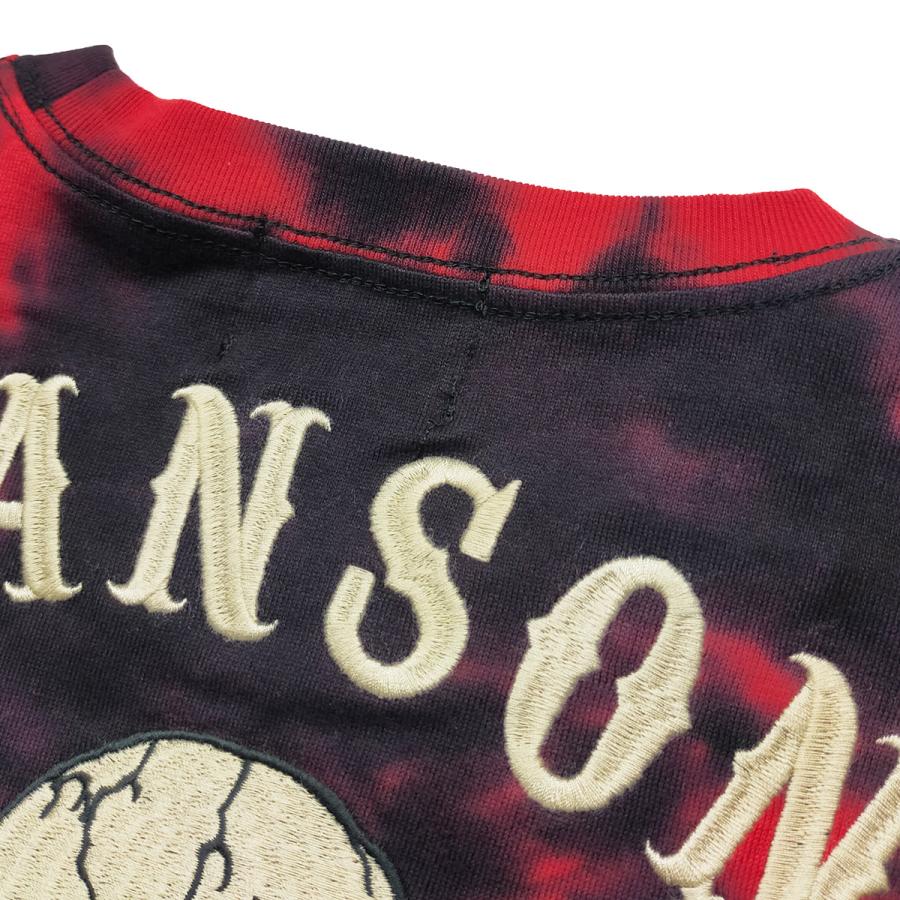 VANSON バンソン Tシャツ スカル ファイアーパータン 刺繍