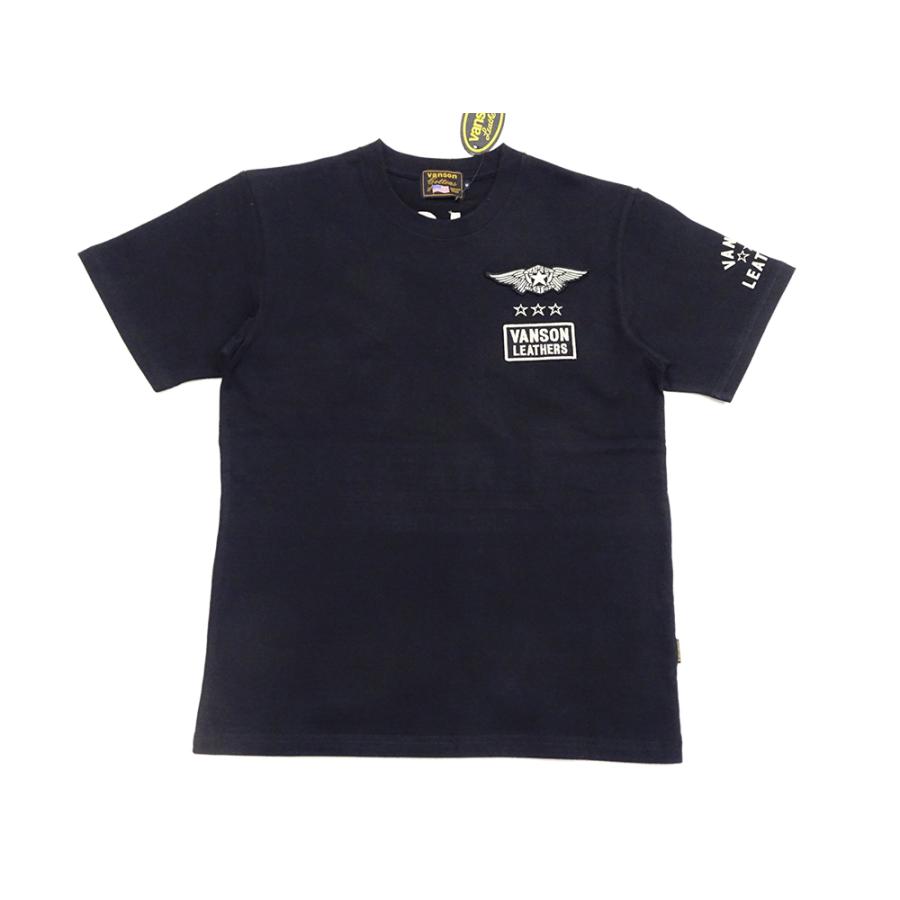 VANSON（バンソン） Tシャツ ワンスター 刺繍＆ワッペン 半袖Tシャツ