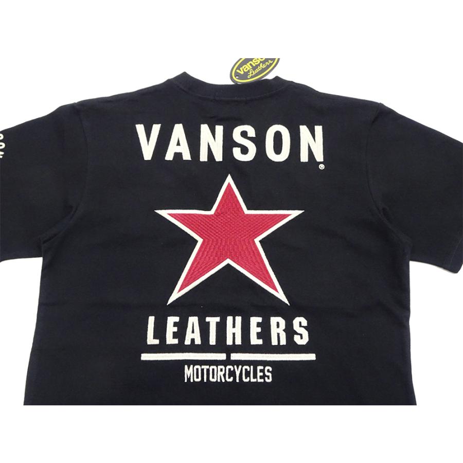 VANSON（バンソン） Tシャツ ワンスター 刺繍＆ワッペン 半袖Tシャツ