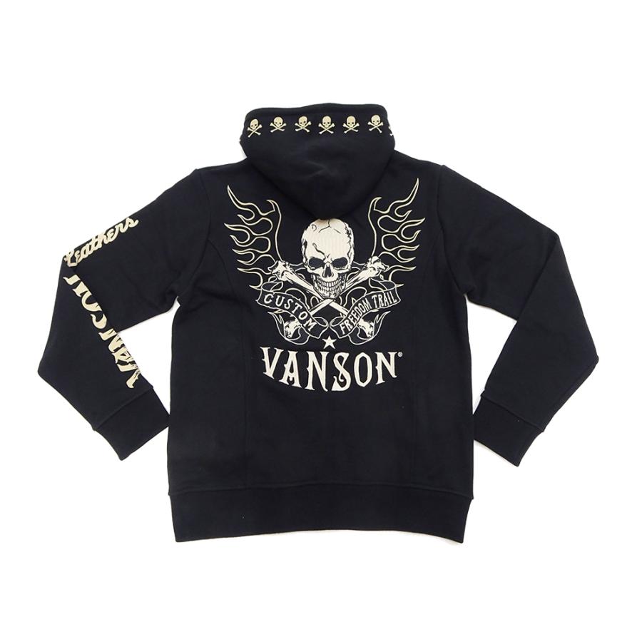 VANSON バンソン パーカー 裏毛ジップスウェットパーカー クロス VANSON バンソン パーカー 裏毛ジップスウェットパーカー クロス