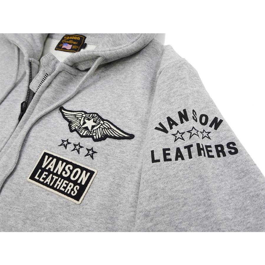 VANSON（バンソン） パーカー 裏毛 ジップスウェット フーディ ワン