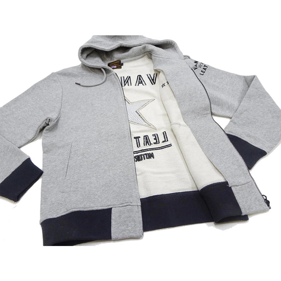 VANSON（バンソン） パーカー 裏毛 ジップスウェット フーディ ワン