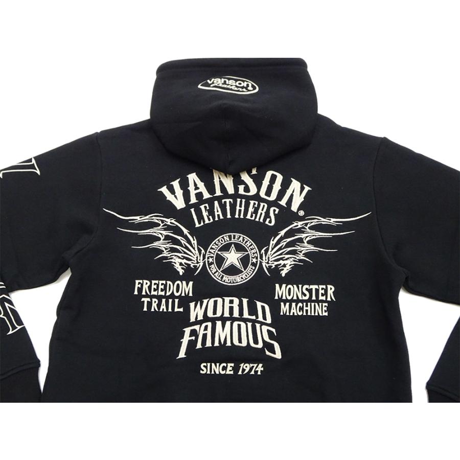 VANSON（バンソン） ジップアップパーカー 裏毛スウェット フーディ