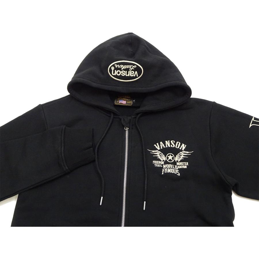 VANSON（バンソン） ジップアップパーカー 裏毛スウェット フーディ