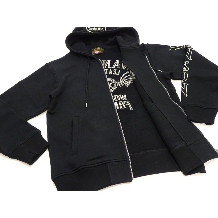 VANSON（バンソン） ジップアップパーカー 裏毛スウェット フーディ