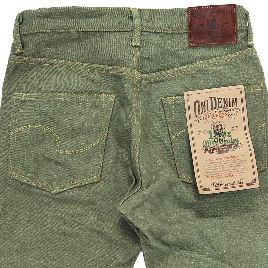 鬼デニム デニムパンツ ONI Denim 18oz. オリーブデニム レギュラー