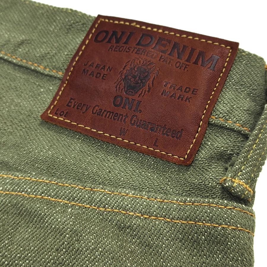 鬼デニム デニムパンツ ONI Denim 18oz. オリーブデニム レギュラー