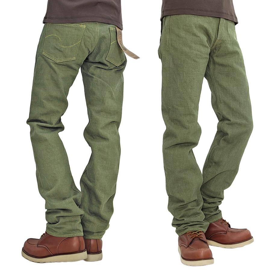 鬼デニム デニムパンツ ONI Denim 18oz. オリーブデニム レギュラー