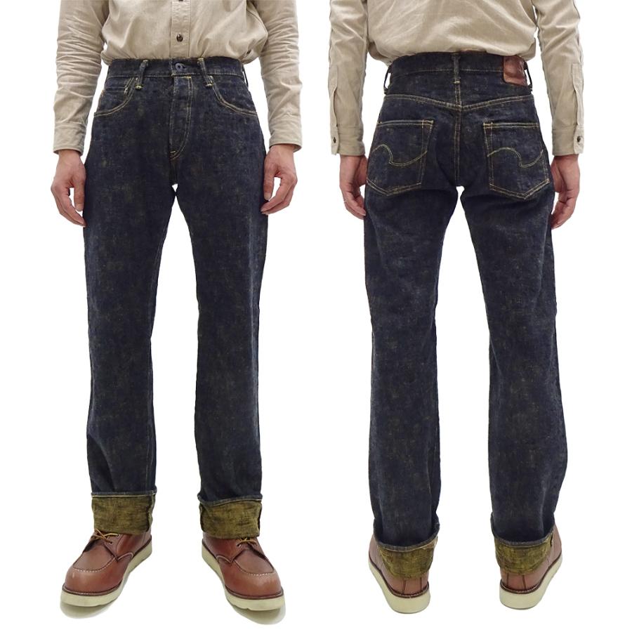 鬼デニム バンピーデニムパンツ ONI Denim 17oz. 黄土色製品染め