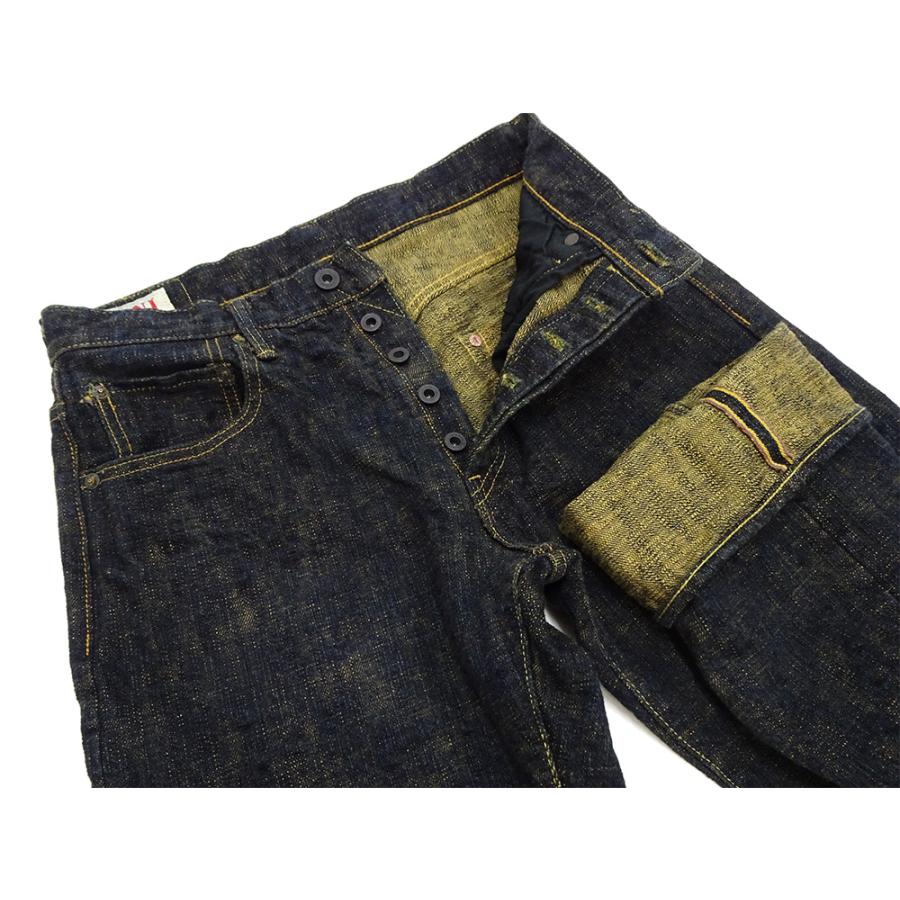 鬼デニム バンピーデニムパンツ ONI Denim 17oz. 黄土色製品染め