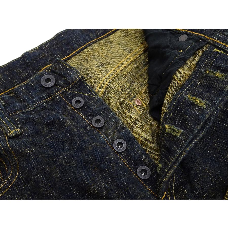 鬼デニム バンピーデニムパンツ ONI Denim 17oz. 黄土色製品染め