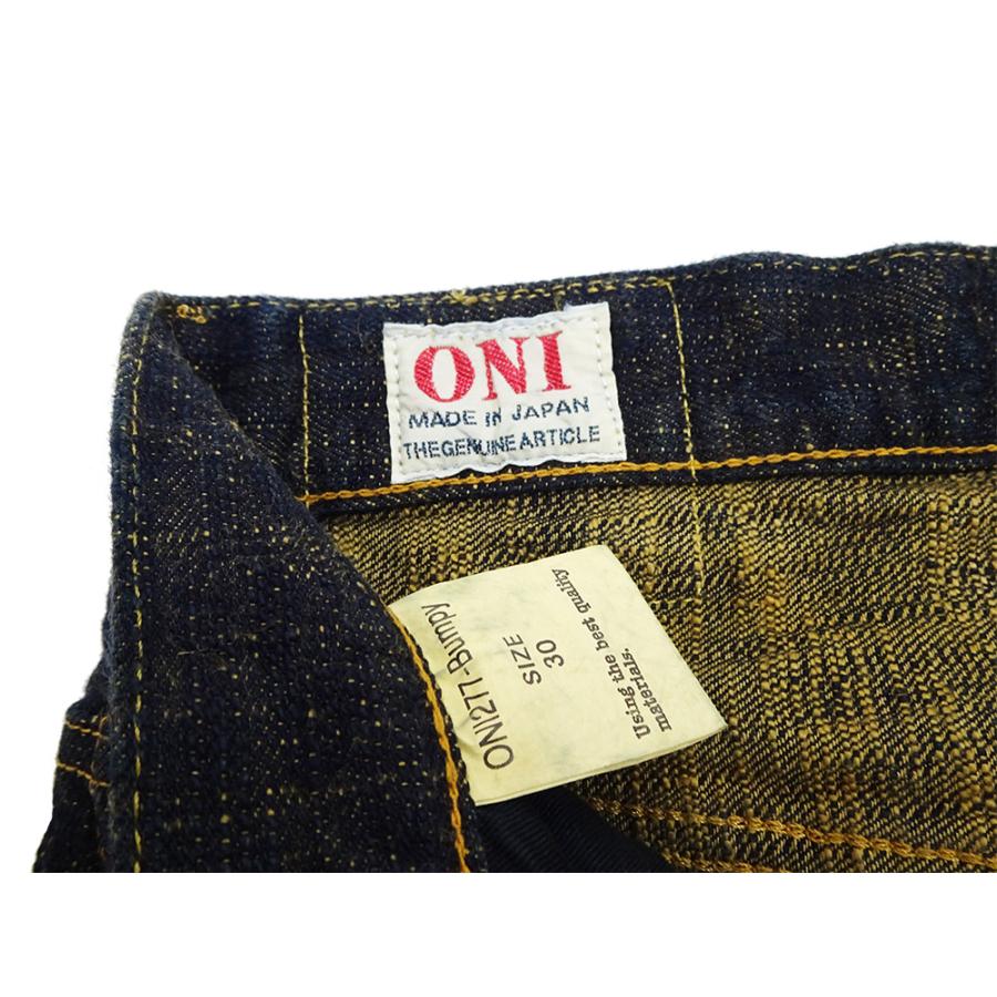鬼デニム バンピーデニムパンツ ONI Denim 17oz. 黄土色製品染め
