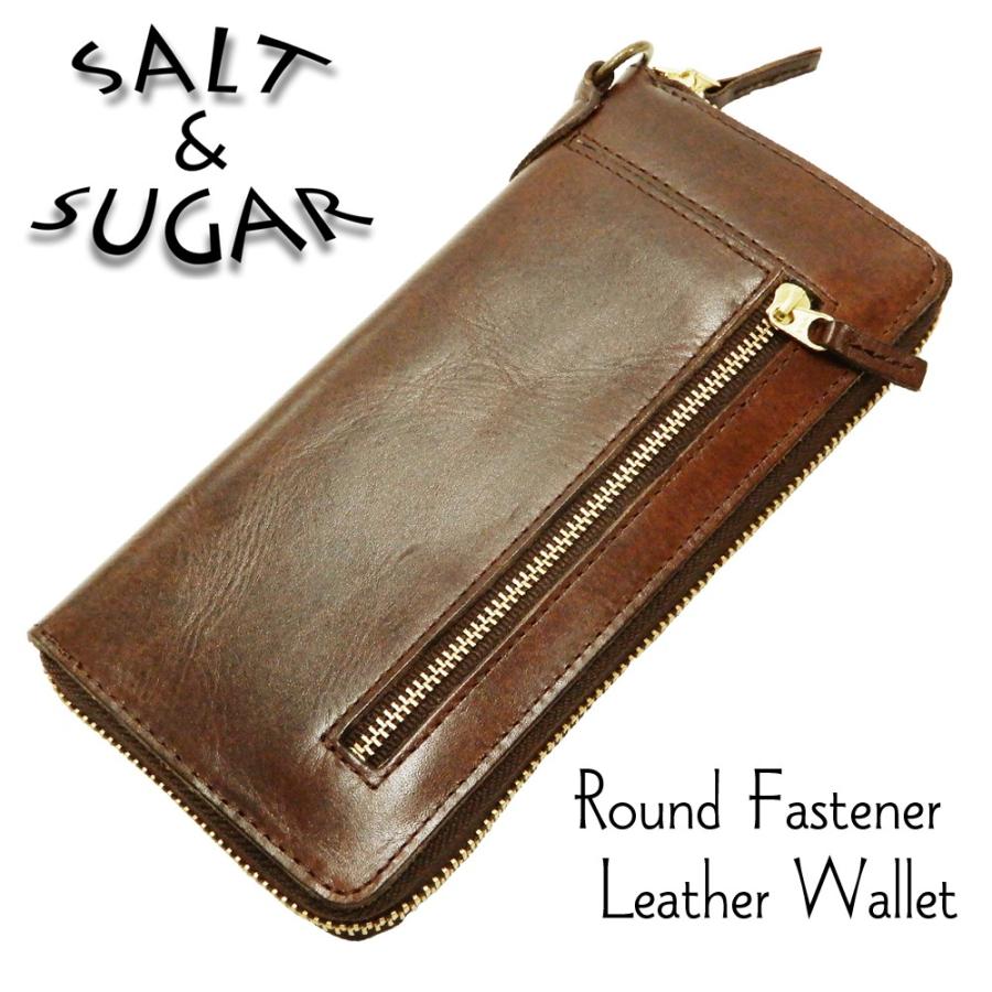 ソルトアンドシュガー レザーロングウォレット ラウンドファスナー