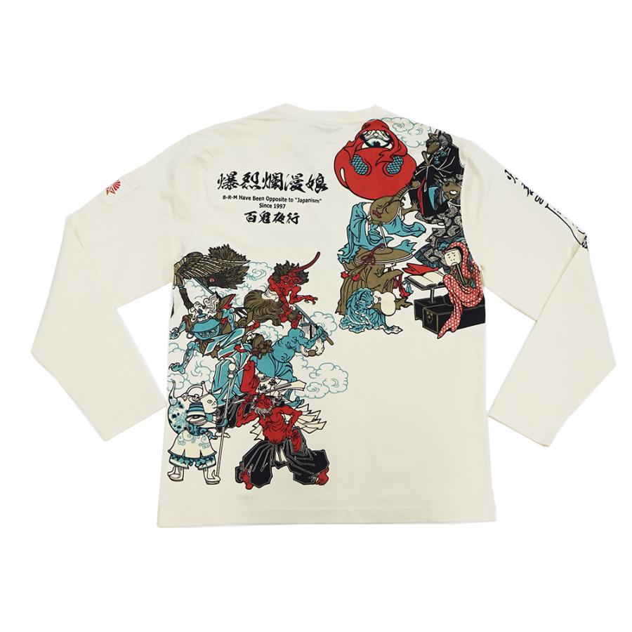 B-R-M 爆裂爛漫娘 爆裂爛漫娘 和柄 長袖Tシャツ B-R-M 爆烈 妖怪 百鬼