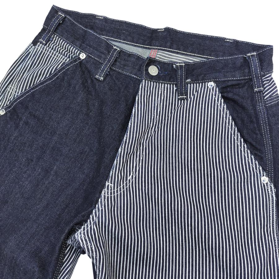 児島ジーンズ マルチコンボ ペインターショーツ KOJIMA GENES デニム×ヒッコリー ワークショートパンツ RNB-1377 新品_6
