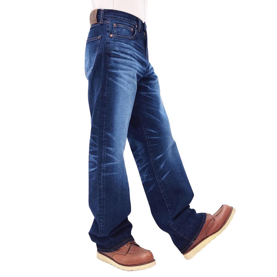 児島ジーンズ デニムパンツ 13oz. ワイドストレート ユーズドウェル