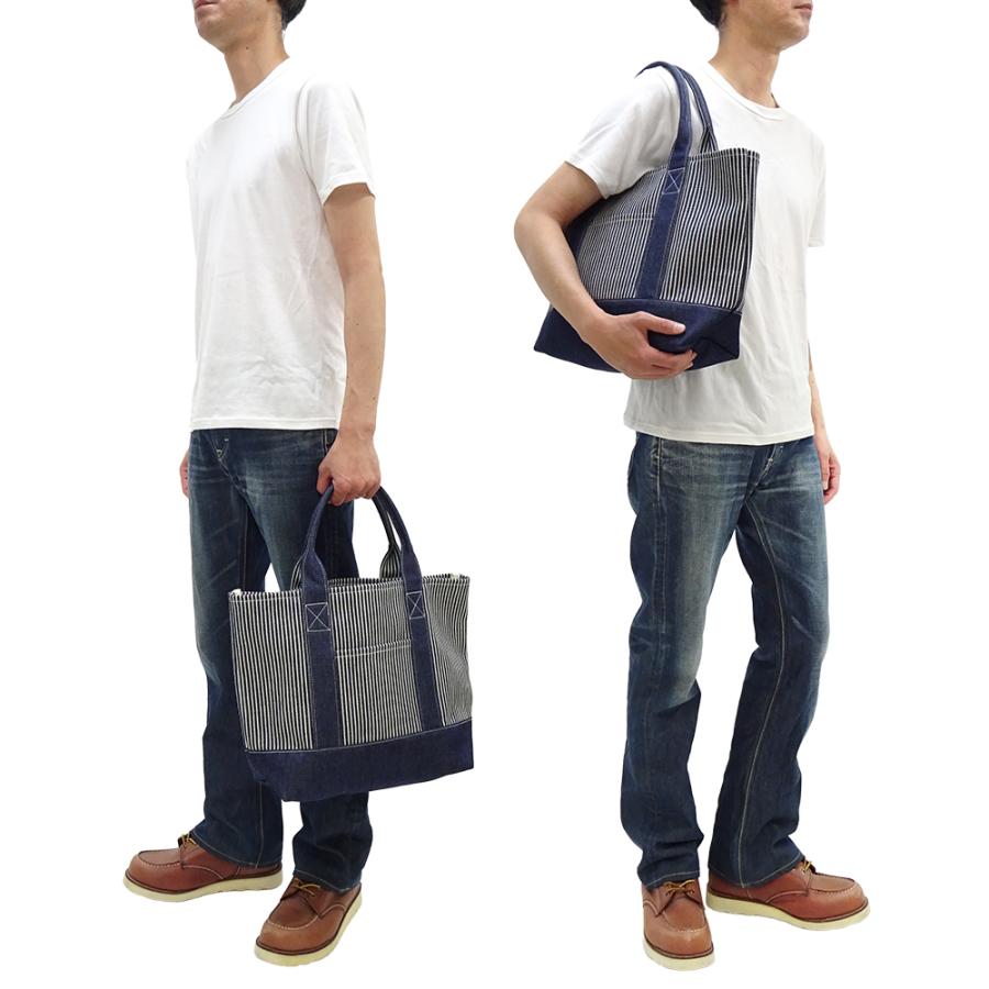 児島ジーンズ 21oz.ヒッコリー×デニム コンボ トートバッグ KOJIMA