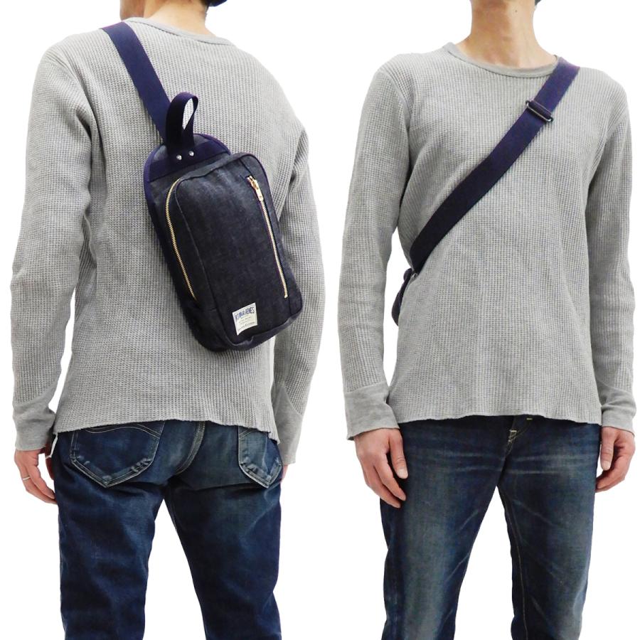 児島ジーンズ ボディバッグ KOJIMA GENES ヒッコリー ウォバッシュ