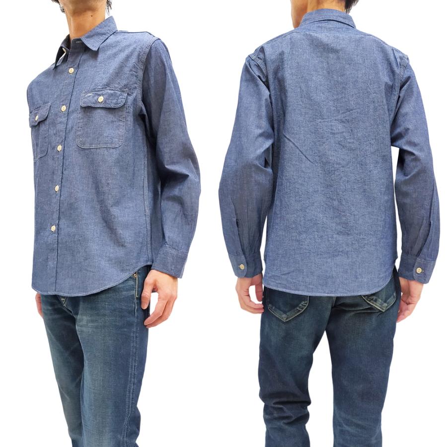 SUGAR CANE シュガーケーン ブルーシャンブレー ワークシャツ Sugar  