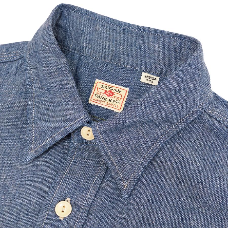 SUGAR CANE シュガーケーン ブルーシャンブレー ワークシャツ Sugar