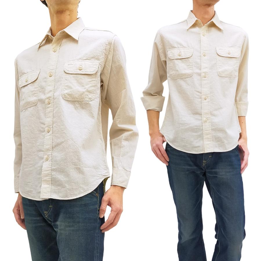 SUGAR CANE シュガーケーン ホワイトシャンブレー ワークシャツ Sugar