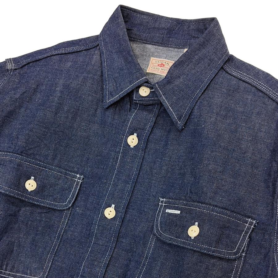 SUGAR CANE シュガーケーン ブルーデニム ワークシャツ Sugar Cane 9oz