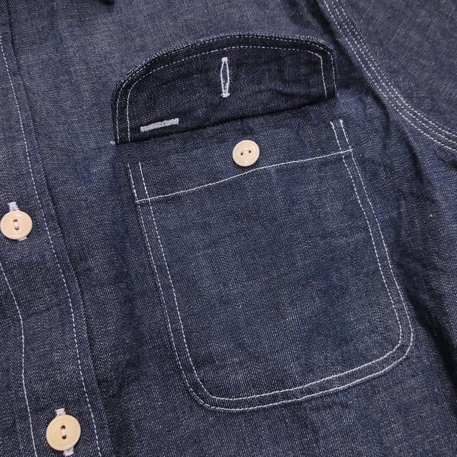 シュガーケーン 日本製 デニム ワークシャツSC27852 9oz セルビッジ SUGAR CANE シュガーケーン ブルーデニム ワークシャツ Sugar Cane 9oz