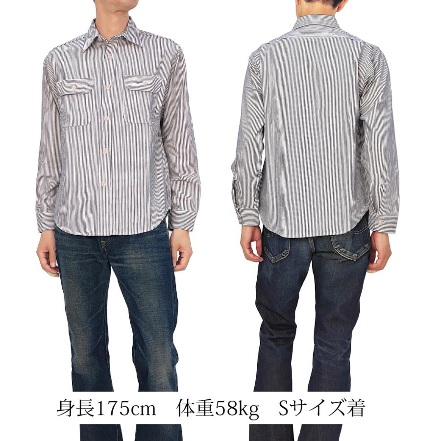 SUGAR CANE シュガーケーン ヒッコリーストライプ ワークシャツ 長袖